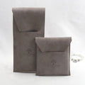 Custom Logo Printed Envelope Flap Microfiber Jewelry Pouch Microfiber Envelop Gift Packaging Dust Bags