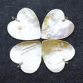Huiying Baroque Natural Freshwater Pearl Heart Shaped Gilt Bezel Square Pearl Connector Pendant Jewelry
