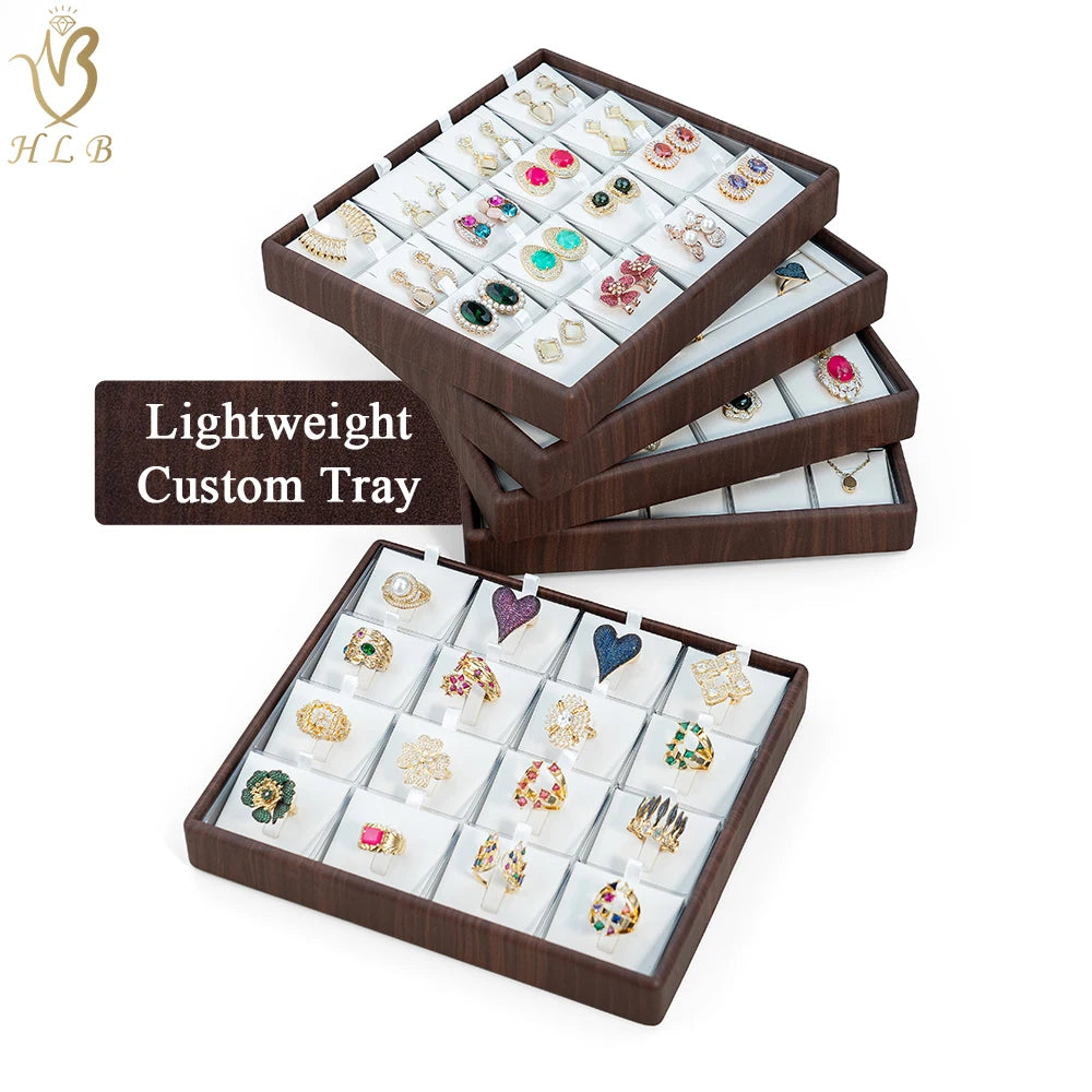 Luxury Custom Jewelry Package Jewellery Organizer Jewelry Tray Display for Ring Necklace Earring