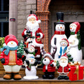Christmas Props Artificial Figures Life Size Resin Fiberglass Santa Claus Sleigh Sculpture for Sale