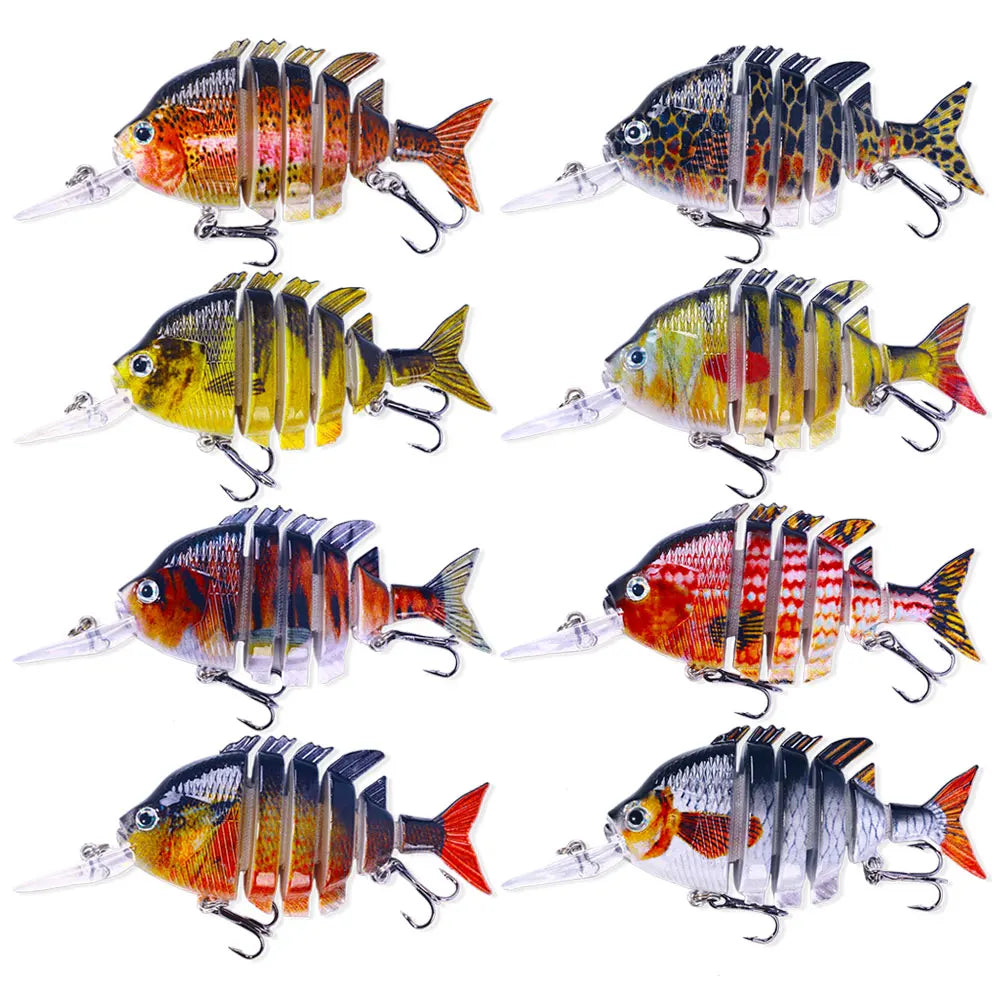 10cm 16.5g HENGJIA 3D Printing Jointed Swim Baits Multi Section Abs Plastic Hard Bait Fishing Lure Jerkbait Fish