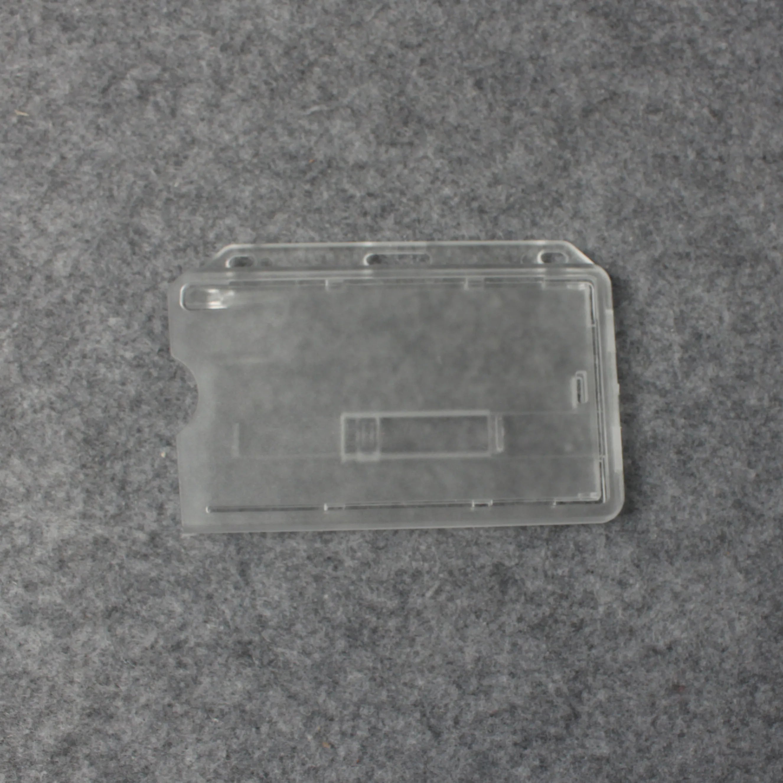 BSCI Transparent pp Credit Card Holder  Hard Plastic Hard Horizontal Id Holder