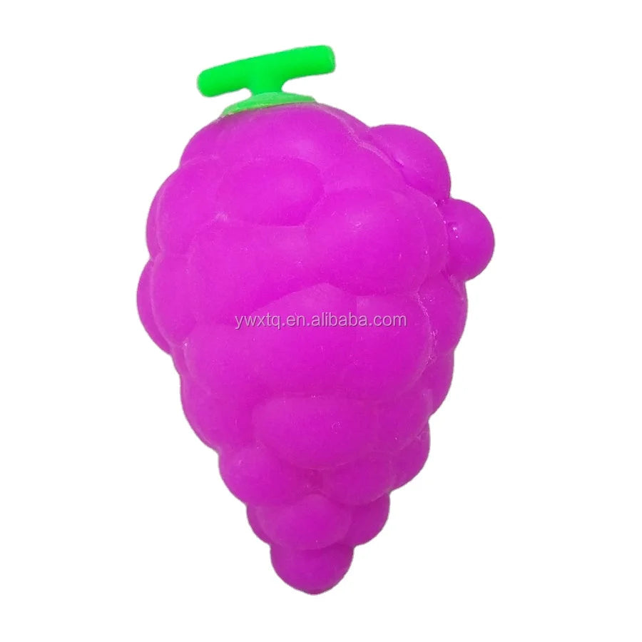 KEHUI Factory Direct Sales Colorful Fruit-Shaped Sticky Toy Balls Kids TPR Material Fun Fidget Tool Grape Stress Ball