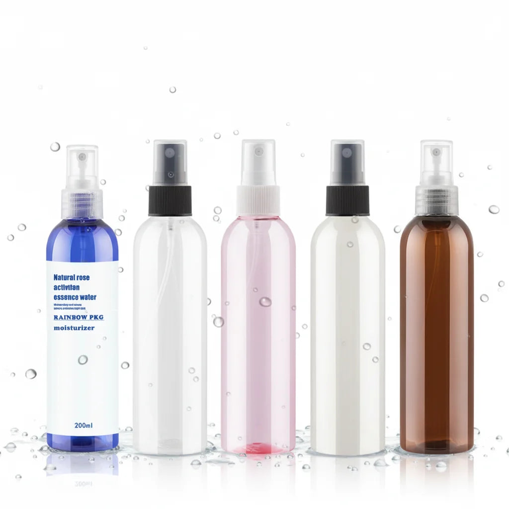 Wholesale Customized Empty Plastic Spray Bottle 200ml Amber Plastic Bottle With Mist Sprayer