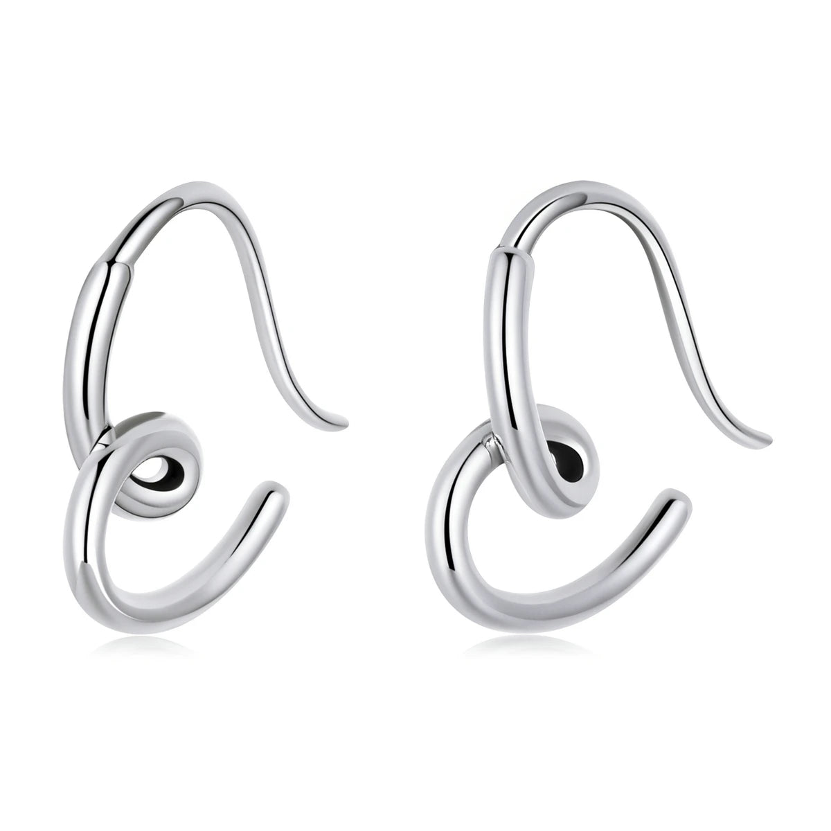 New Arrival 925 Sterling Silver Simple Heart Ear Studs Hypoallergenic Stud Earrings for Women & Girls Jewelry Gift SCE1333