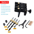 Three-in-one Woodworking Punch Locator Round Wood Tenon Two-in-one Hole Punch Woodworking Tool Panel Furniture Hole Opener