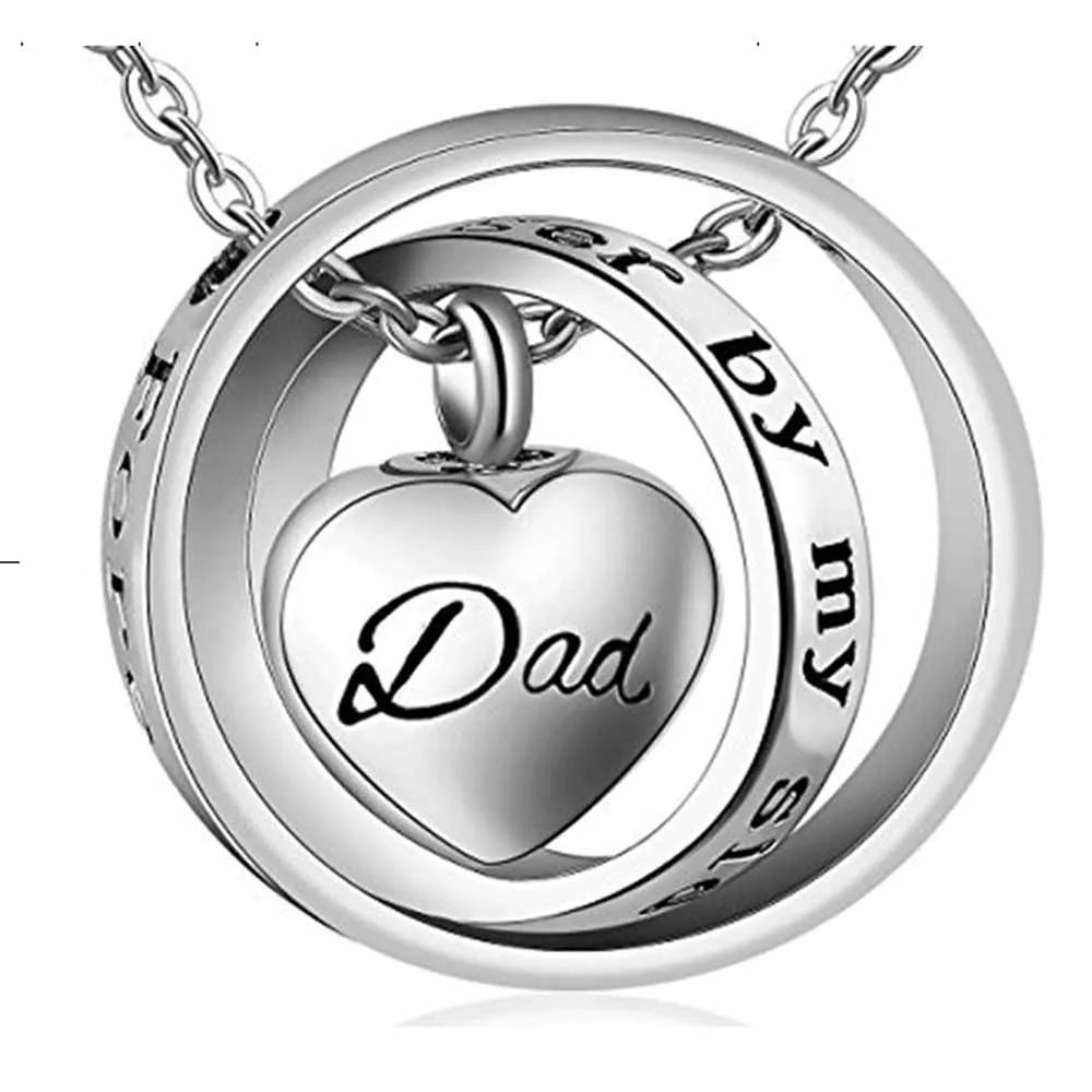 Heart Children's Cremation Paw Pendant Ash Urn Stainless Steel Crystal Ash Keepsake Memorial Necklace