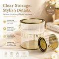 JYB Portable Handle Metal Popcorn Gift Packaging Food Grade Storage Cookie Paint PET Tin Container Clear Tin Bucket with PVC/PET