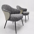 Italian Style Modern Luxury Stainless Steel Dining Chair Upholstered Velvet Fabric for Restaurant Kitchen Dining Room School