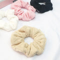 Super Water-absorbent Terry Large Oversized Beige Towel Scrunchies With Custom Logo
