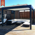 Factory Customized Outdoor Garden Aluminum Sunshade Awning Furniture Electric Roof Shade New Upgrade Metal Kit Louvered Pergola