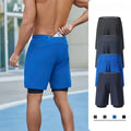 Plus Size Sporty Mid Waist Solid Quick Dry Breathable Lightweight Men's Gym Workout Running Shorts with Pockets