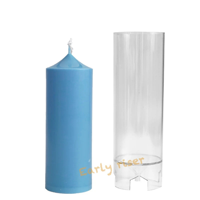 Early Riser New Design Church Roof Acrylic Candle Mold Aromatherapy Plastic Classic Dinner Candle Mould for DIY Candle Making