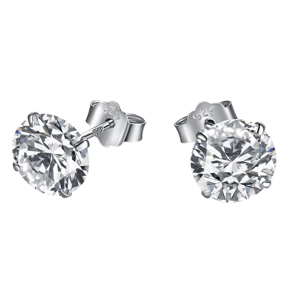 Dylam Hypoallergenic Non Tarnish 925 Sterling Silver Rhodium 18K Gold Plated 5A Cubic Zircon Zirconia Earrings