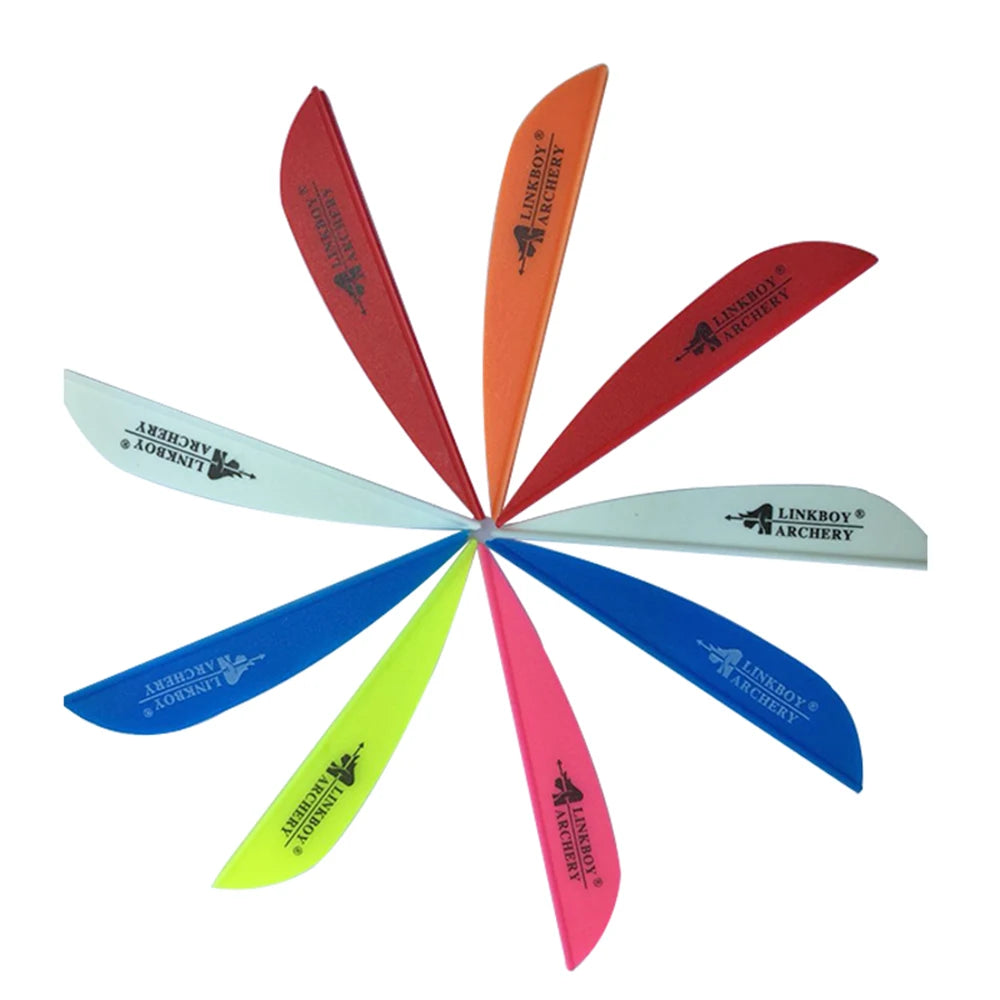 Linkboy Archery TPU Plastic Vanes for DIY Archery Arrows for Outdoor Bow Shooting Hunting