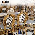 Juecheng Modern Style Outdoor Garden Furniture Pe Rattan Bistro Chairs for Cafe Restaurant Park Villa Dining French Style