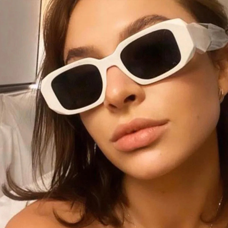 Jiuling Ins Style Personality Retro Wide Leg Shade Small Sunglasses 2023 Irregular Full Frame Sunglasses