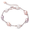MIO New Fashion Style Adjustable High Brightness Bracelets Jewelry Pearl Handmade Bracelet Women