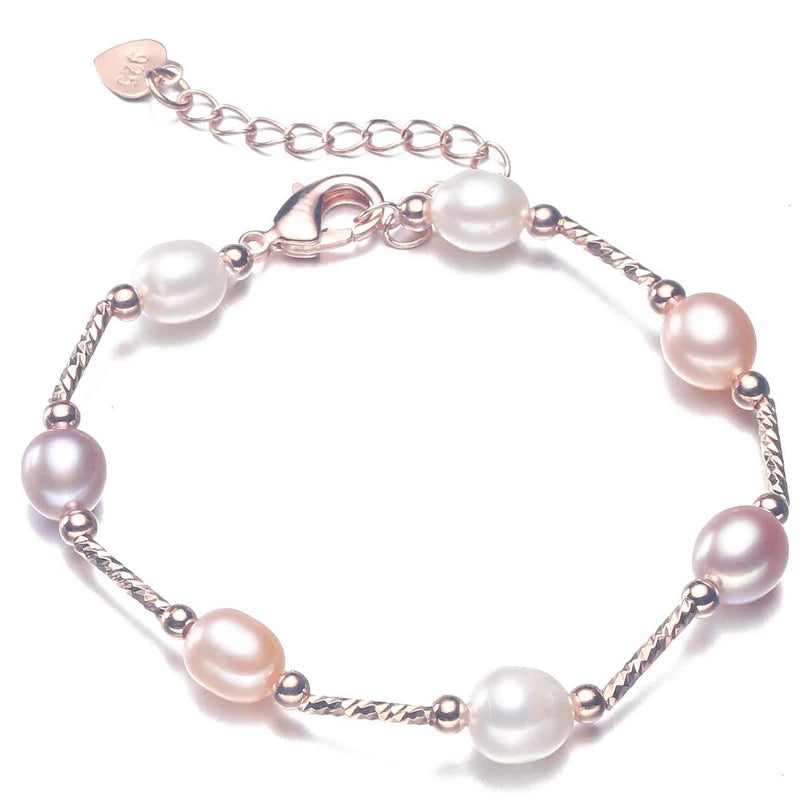 MIO New Fashion Style Adjustable High Brightness Bracelets Jewelry Pearl Handmade Bracelet Women