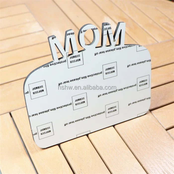 MDFSUB Customize 15x18cm Mother's Day Sublimation Blank Mdf Photo Frame Mom Picture Frame Creative Eco-Friendly