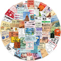 60PCS Japan Traveling Souvenir Vintage Tourism Postage Stamps Album Tokyo Stamp Sticker