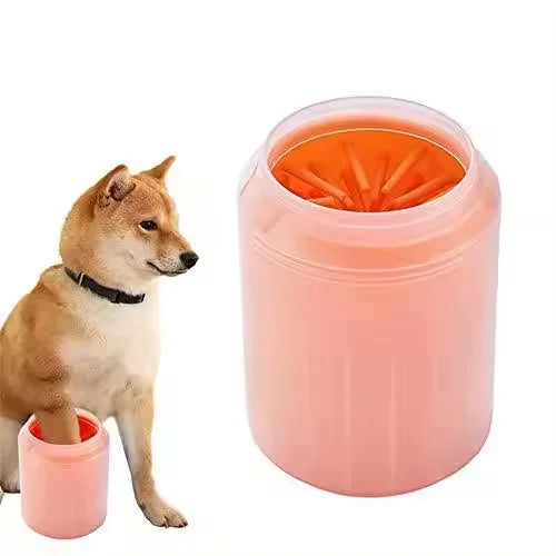 Portable Pet Paw Cleaner Tool Soft Silicone Foot Cleaning Washing Cup Cats Dogs Paw Clean Brush Foot Washer Durable Plastic PP