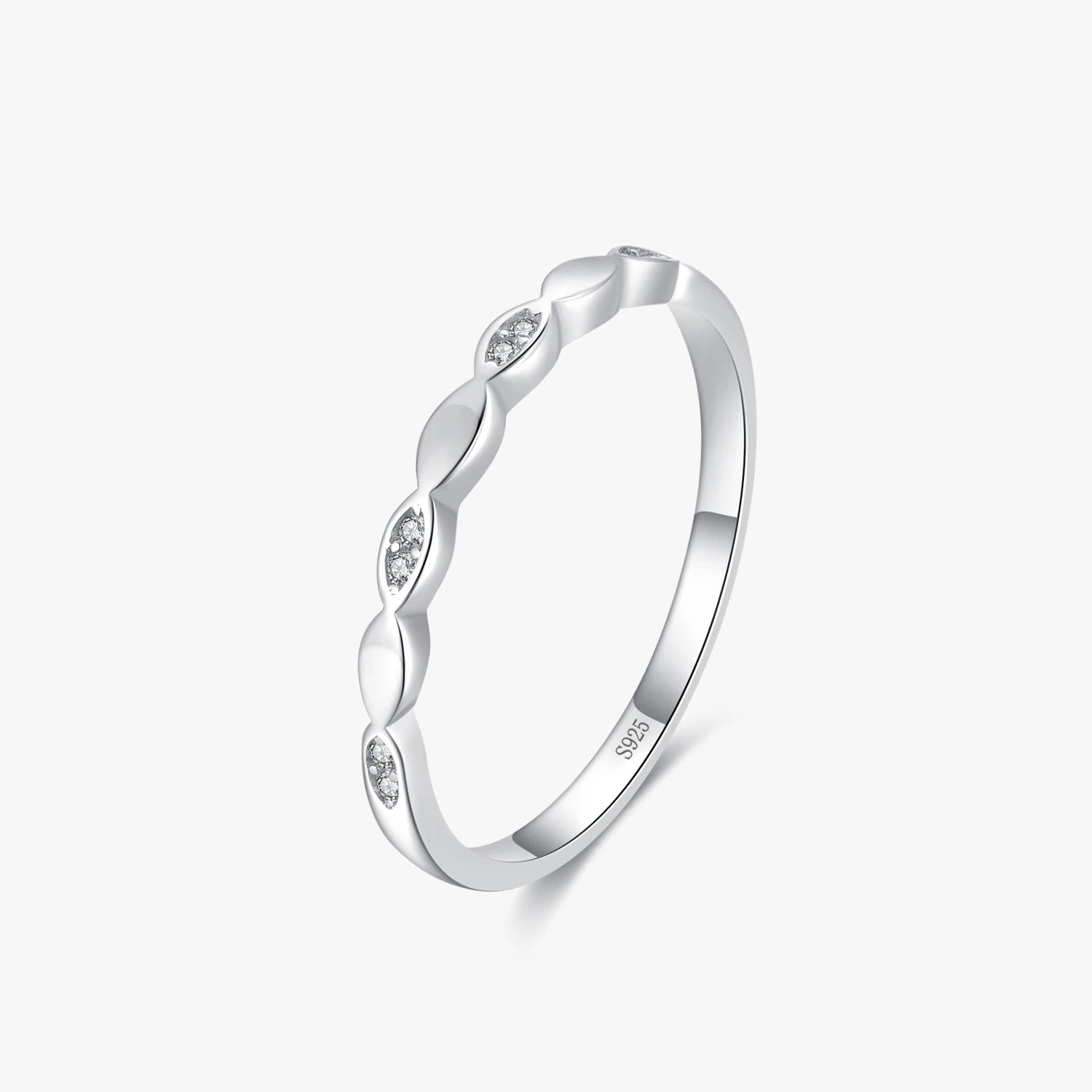 Ailmay 925 Sterling Silver Stackable Simple Minimalist Finger Rings for Women Engagement Gift Silver Jewelry