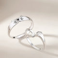 New Trendy Cute Lover Cat and Paw Couple Ring Trend Personality Open Ring for Lover Men Women Animal Paw Finger Ring