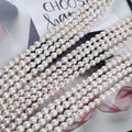 7-8mm Cultured Natural Freshwater Pearl White Color Edison Loose Pearls Beads Strand Jewelry