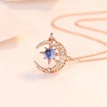 Fashion Elegant Women Jewelry Creative Gold Plated Clavicle Chain Moon Pendant Necklace Wholesale