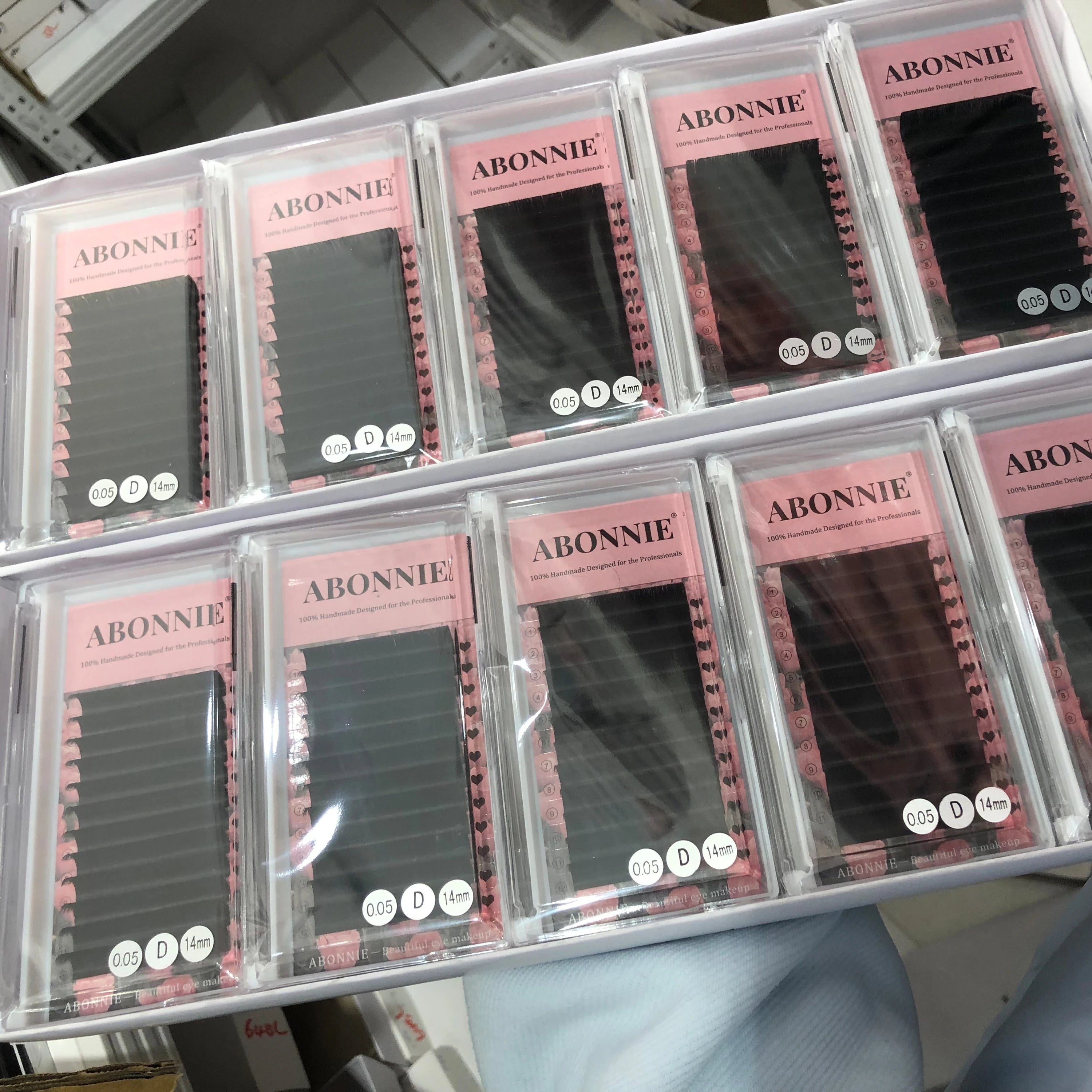Abonnie J lb lj Ld Lc Easy Fan Lashes Mega Volume Eyelash Extensions Self Fanning Lashes Easy Fan Lash Extension Trays
