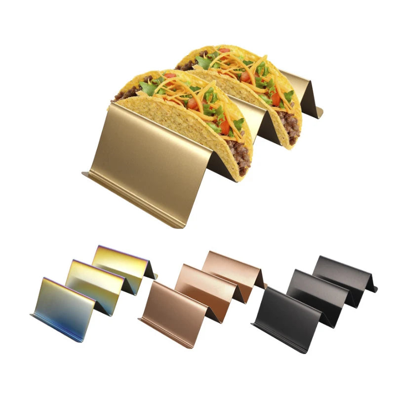 Stainless steel Mexican tortilla rack cross-border taco rack W-shaped taco holder