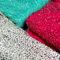 F007 Hot Sale Rhinestone Stretch Fabric Shiny Crystal Mesh Lace Fabric Various Shapes Rhinestone Fabric