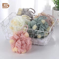Natural New Super Comfortable Puff Exfoliating Shower Sponge Bath Loofah Sponge  Flower Mesh Foaming  Bath Mesh Shower Puff