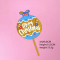 Christmas Santa Baking Cake Decoration Merry Christmas Acrylic Cake Topper Xmas Party
