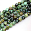 Wholesale Loose Gemstone 4mm 6mm 8mm Natural African Turquoise Stone Beads Strand for Fashion Jewelry Making