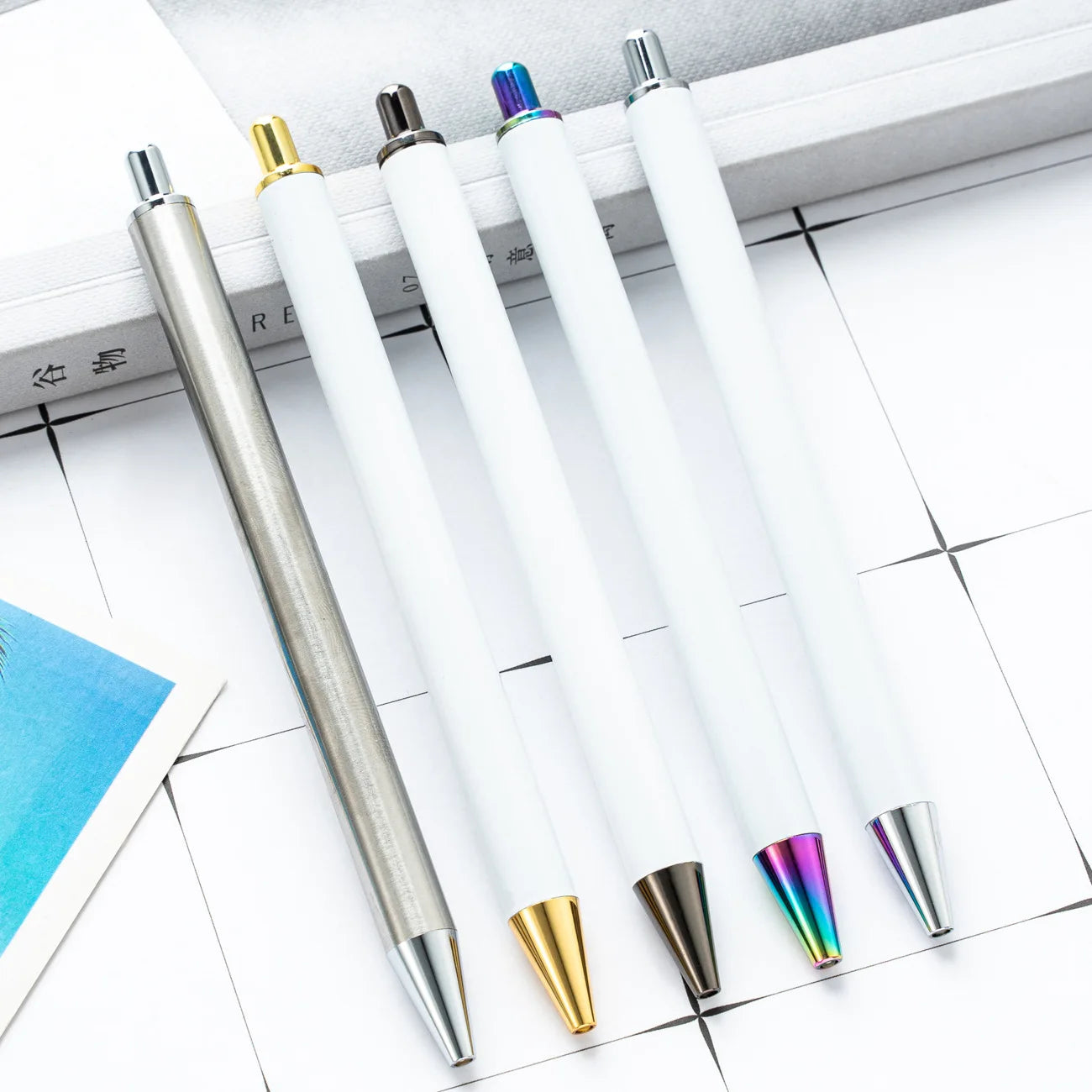Multi Color Heat Transfer Ballpoint Pen Press Business Signature Ballpoint Pen Advertising Gift Metal Pen