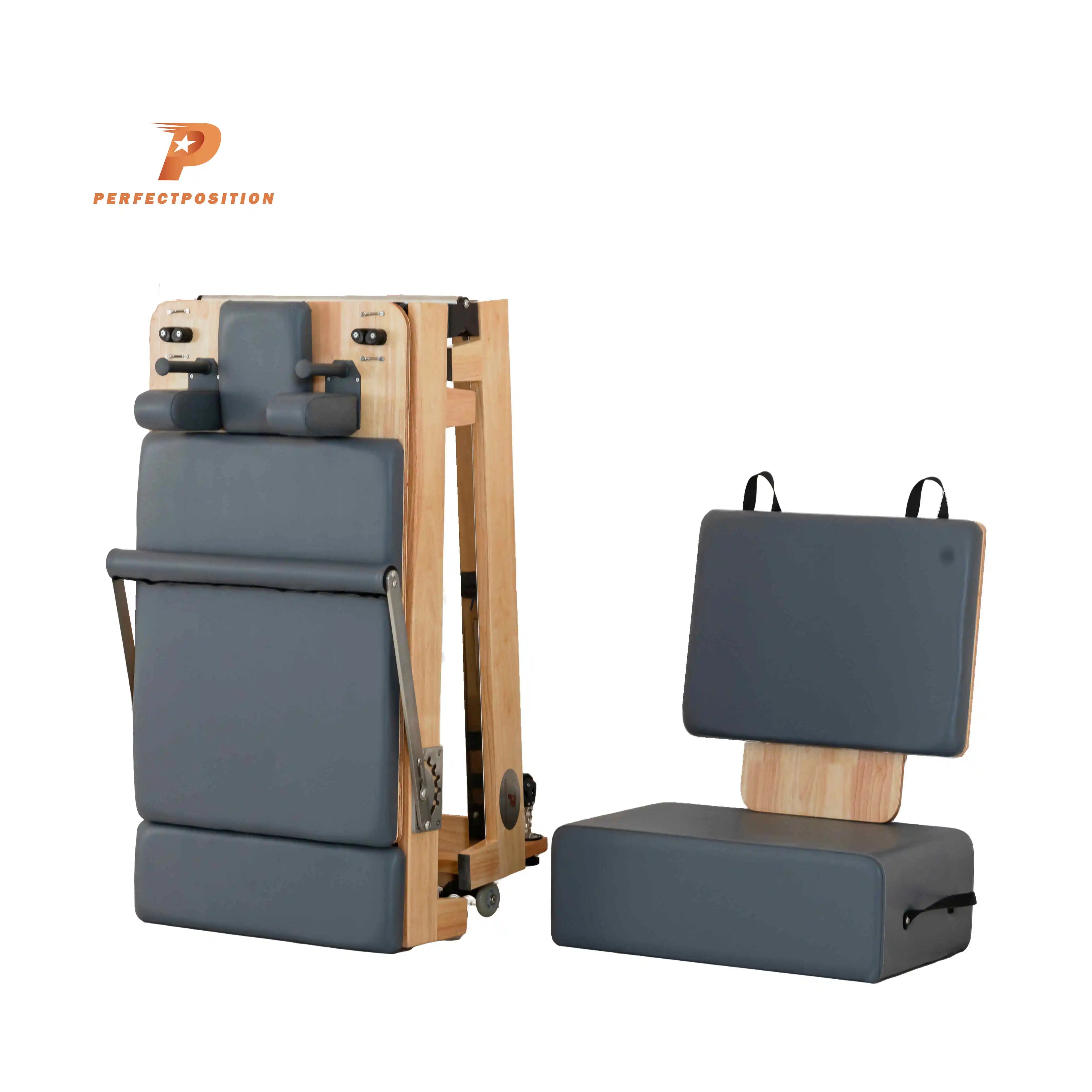 Foldable Reformer Commercial Maple Studio Wood Pilates Bed Folding Pilates Reformer Bed