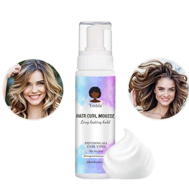 Private Label Curly Hair Styling Organic Foam Mousse Strong Hold High Shine Lightweight Anti-Frizz Braid Control Extension Vegan
