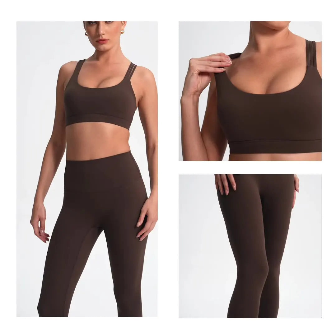 Manufacturer Workout Wear 2 Piece Women Yoga Bras Leggings Clothing Gym Fitness Sets For Women