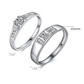 Wholesale Bohemian Silver Plated Copper Open Cuff Heart Couple Wedding Rings for Lovers