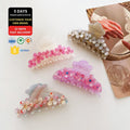 Small Fresh Acetate Fiber Flower Set Diamonds Vintage Crystal Exquisite Shiny European-American Style Daily Wear Hair Claws