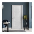White French Design Bedroom Wooden Door Manual Opening Finished Surface Solid Wood Construction for Hotel Entry