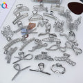 QIYUE Silver Color Metal Hair Claw Various Shape Hair Clip for Daily Use