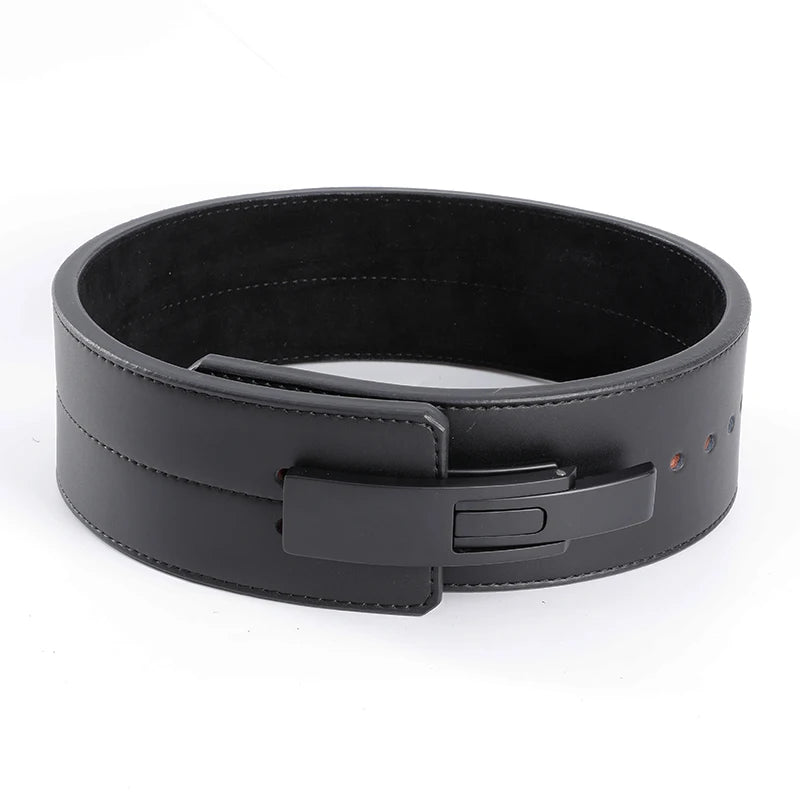 Customize Logo Fitness Exercise Buckle Heavy Duty Weightlifting Squat Back Support Leather Lever Lifting Gym Belt for Men