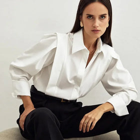 Boutique Wholesale 2026 Spring New European and American Commuting Style Design Sense Niche Long Sleeved Women's Shirts