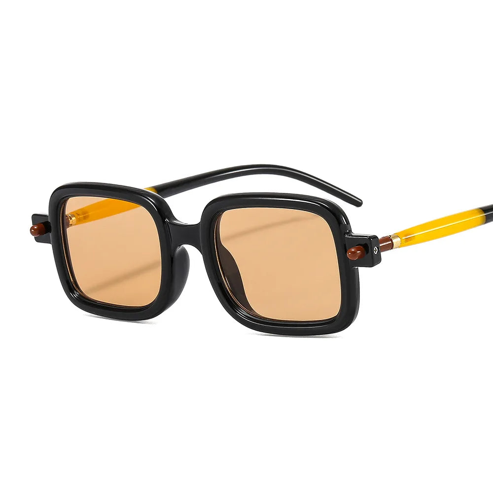 Fashionable Ins Style Sun Glasses Colorful Candy Color Shades Men Women square Pc Frame Eyebrow Sunglasses 2022