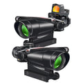 Premium Tactical Mini Red Dot Combo Optical Scope 5x35 Red Fiber Optic Glass Reticle Outdoor Shooting Hunting Accessories