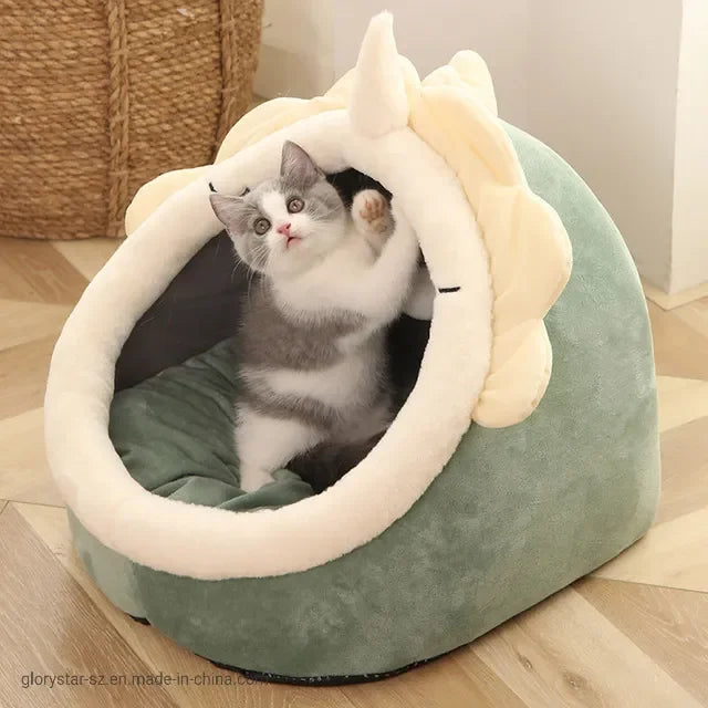 Small Pet Cat Tent Kennel Winter Nest Bed Soft Foldable Dog Sleeping Pad Protective Bentonite Animal Sustainable Removable