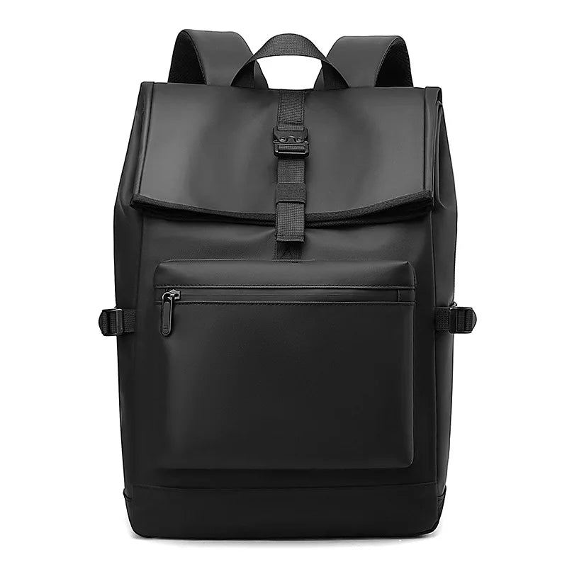 New Business Backpack Neutral Large Capacity Student School Bags for Boys Solid Color Polyester Outdoor Backpack